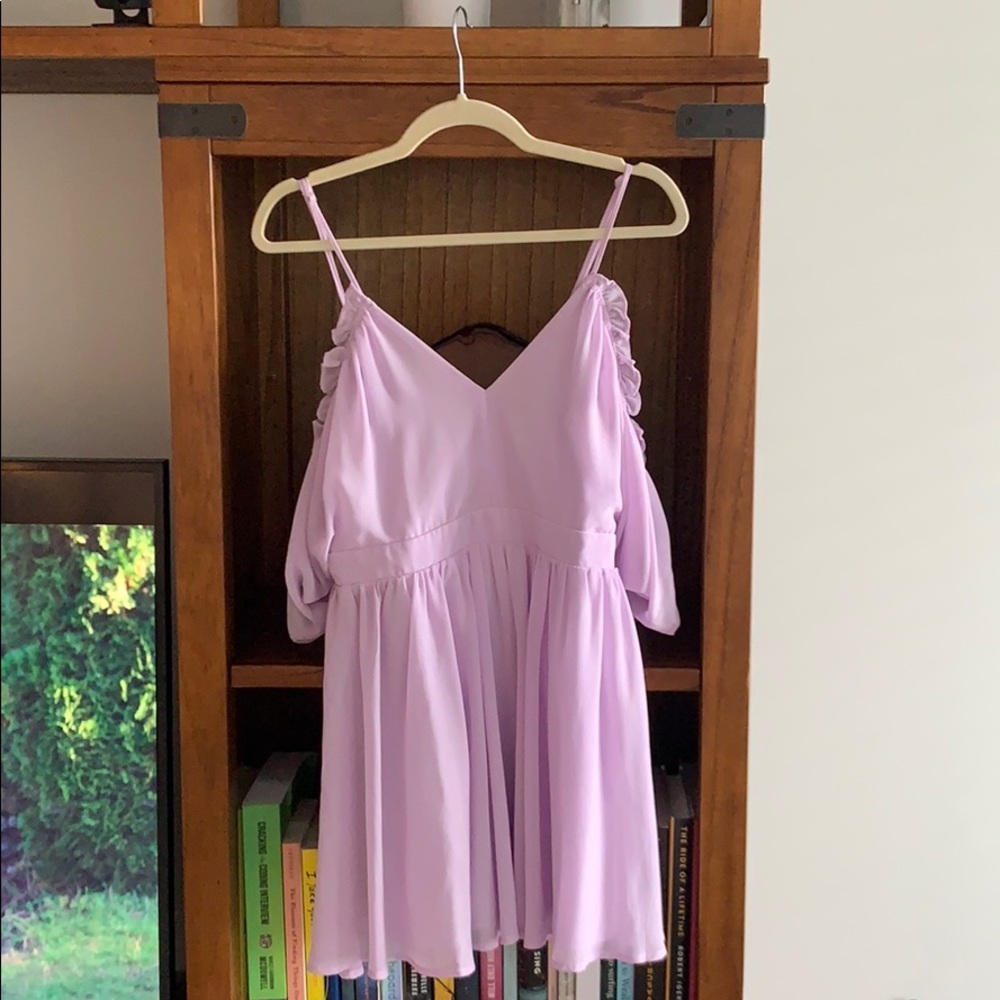 Drop-shoulder Mini Dress